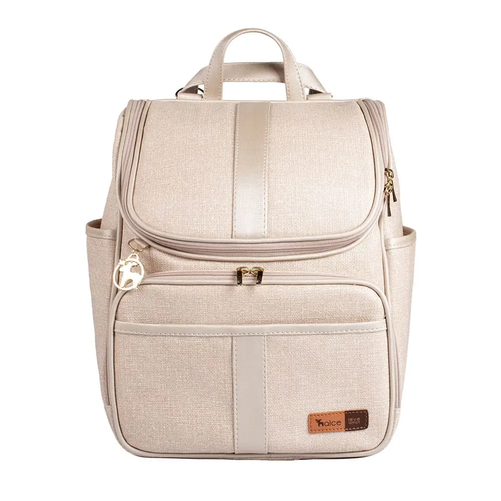 Bolsa Mochila Maternidade Multifuncional Lebaby 2 em 1 Nude