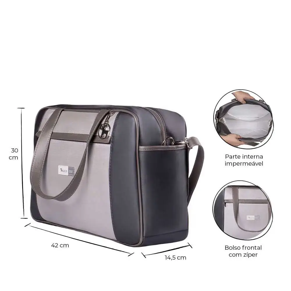 Bolsa Maternidade Londres Cinza - Miniatura 2