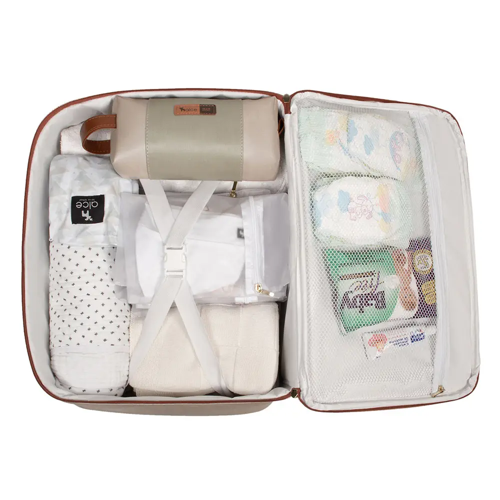 Kit Maternidade Bolsa Mala e Mochila Londres Rose - Miniatura 14