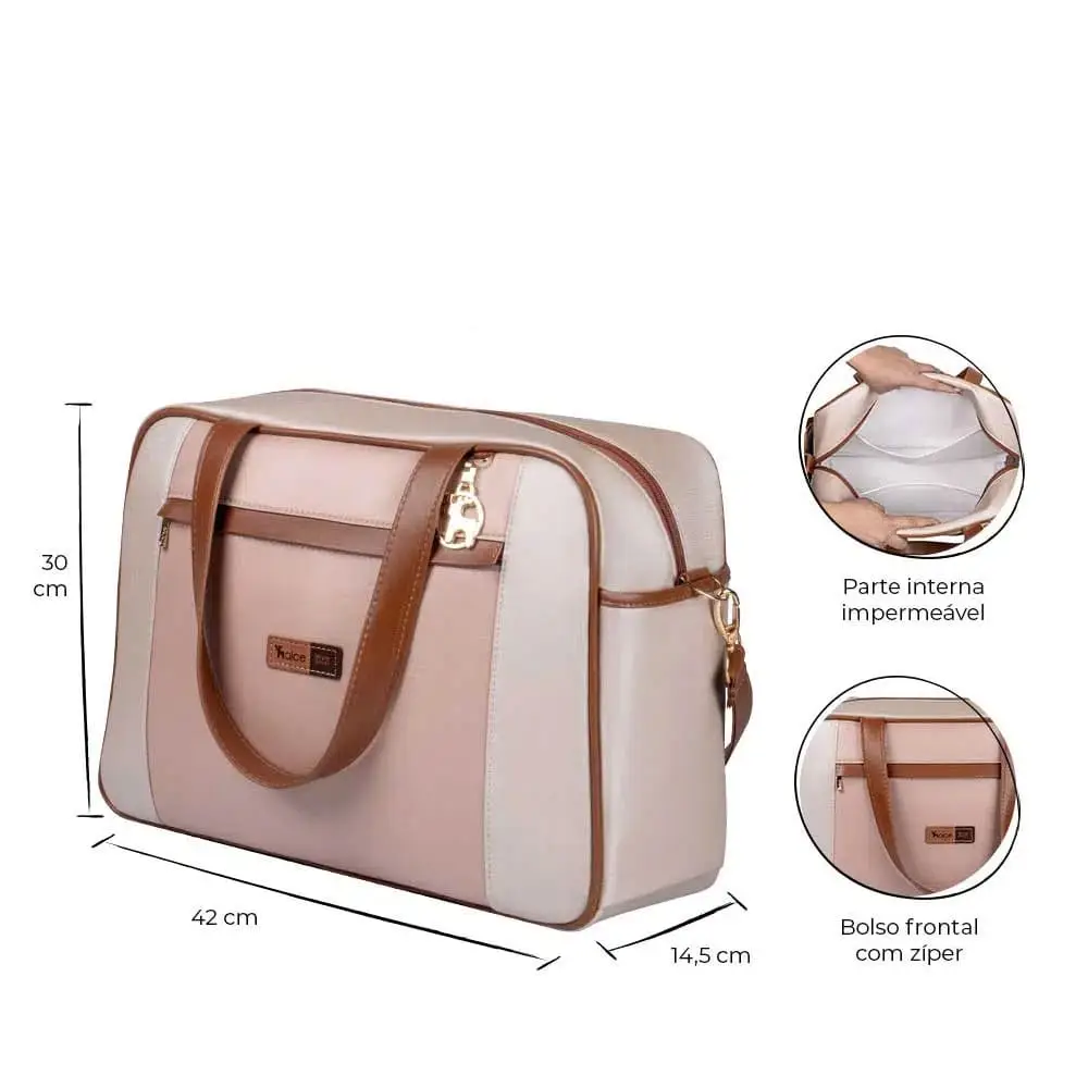 Kit Maternidade Bolsa Mala e Mochila Londres Rose - Miniatura 7