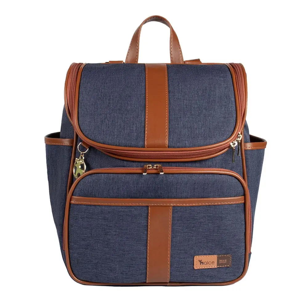 Bolsa Mochila Maternidade Multifuncional Lebaby 2 em 1 Jeans