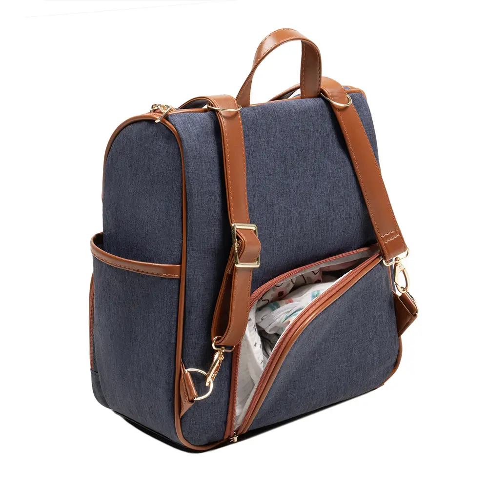 Kit Maternidade Mochila e Mala Jeans Lebaby - Miniatura 5