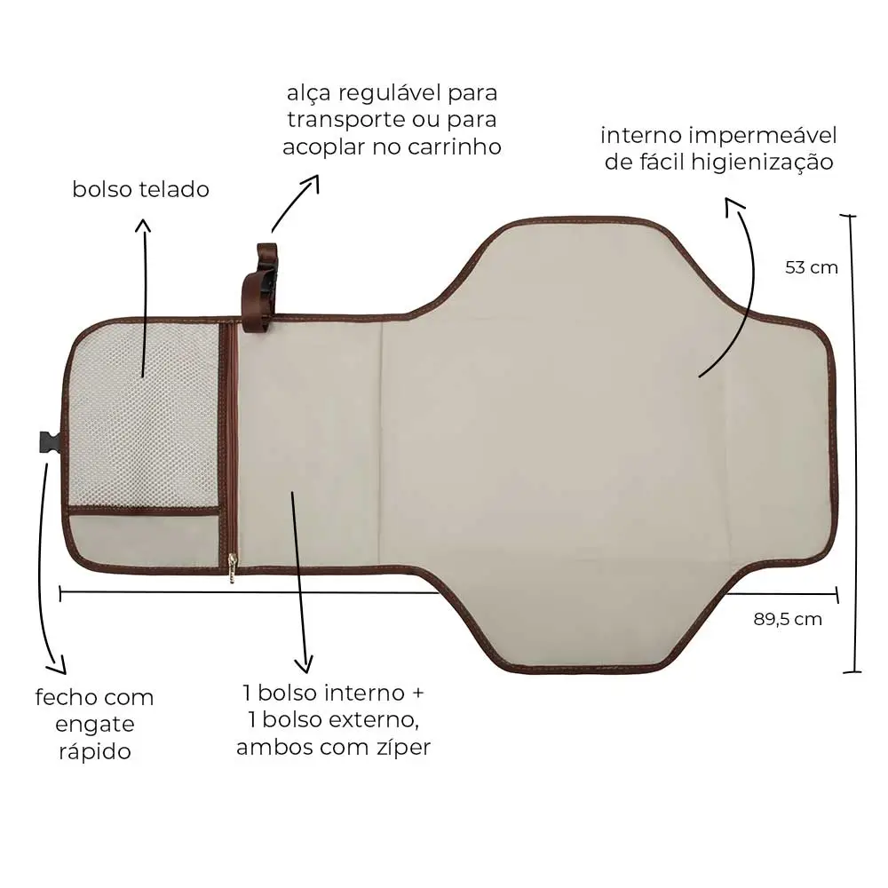 Kit Bolsa Maternidade Alce Bag e Trocador Portátil Ocre - Miniatura 8