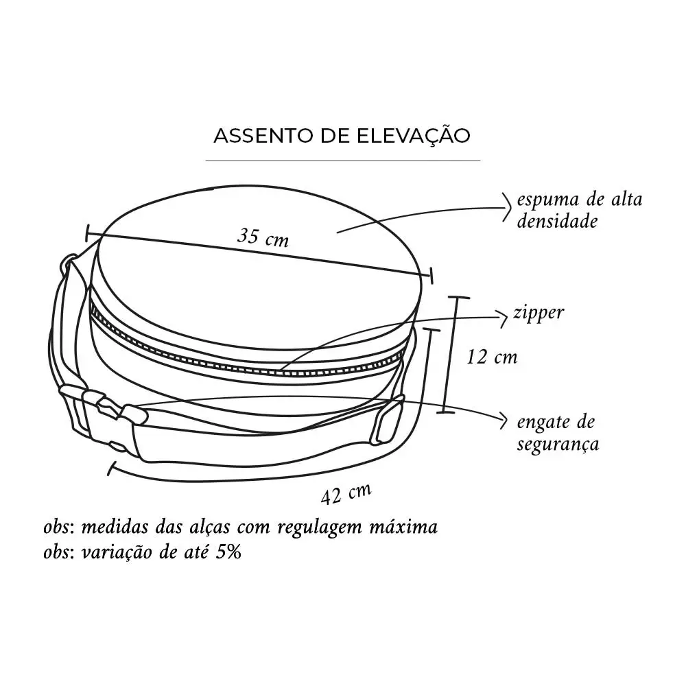 Assento de Alimentação e Elevação Redondo Espacial (avulso) - Miniatura 6