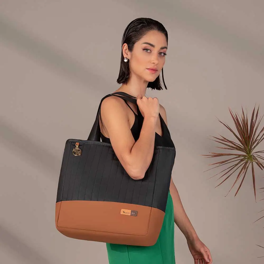 Bolsa Maternidade Coleção Cores - Preto e Caramelo - Miniatura 6