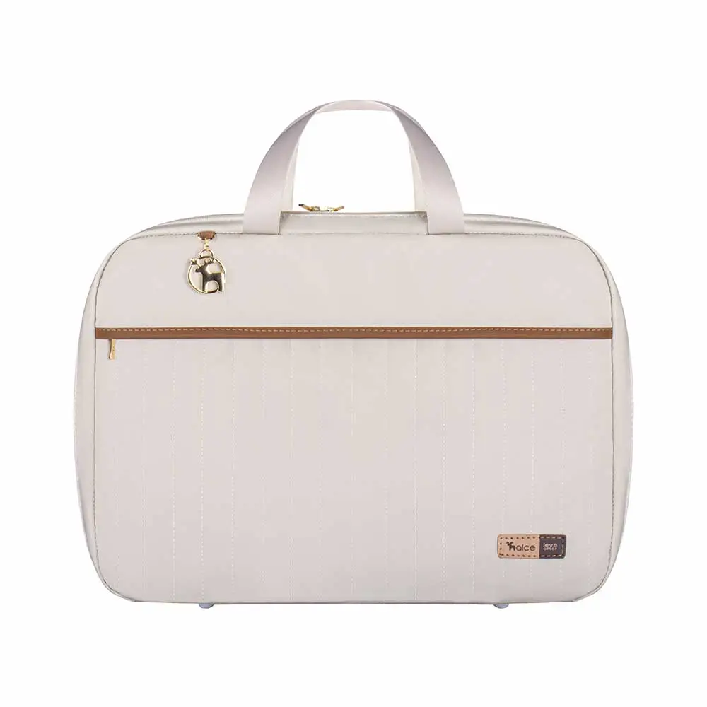 Kit Bolsa Mala e Mochila Maternidade Coleção Cores - Creme e Caramelo - Miniatura 7