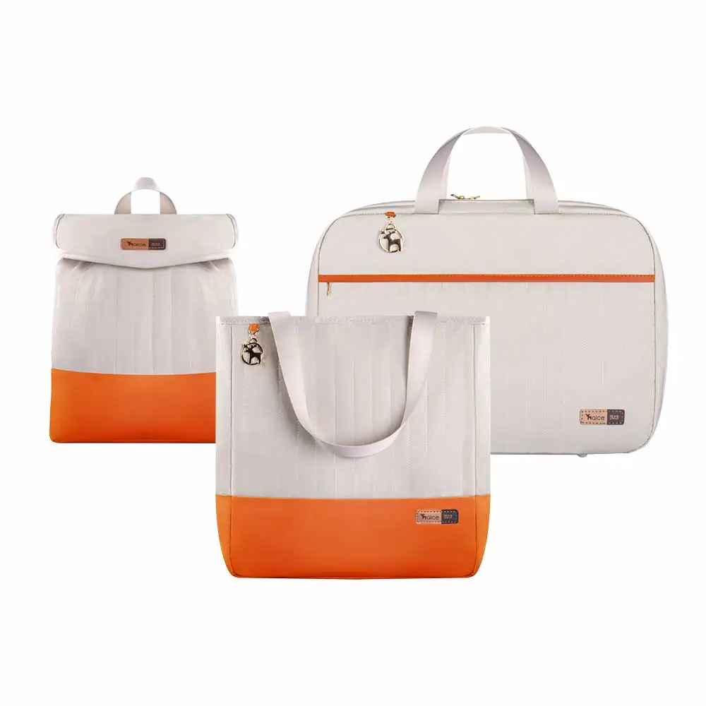 kit-bolsa-mala-e-mochila-maternidade-colecao-cores-creme-e-laranja