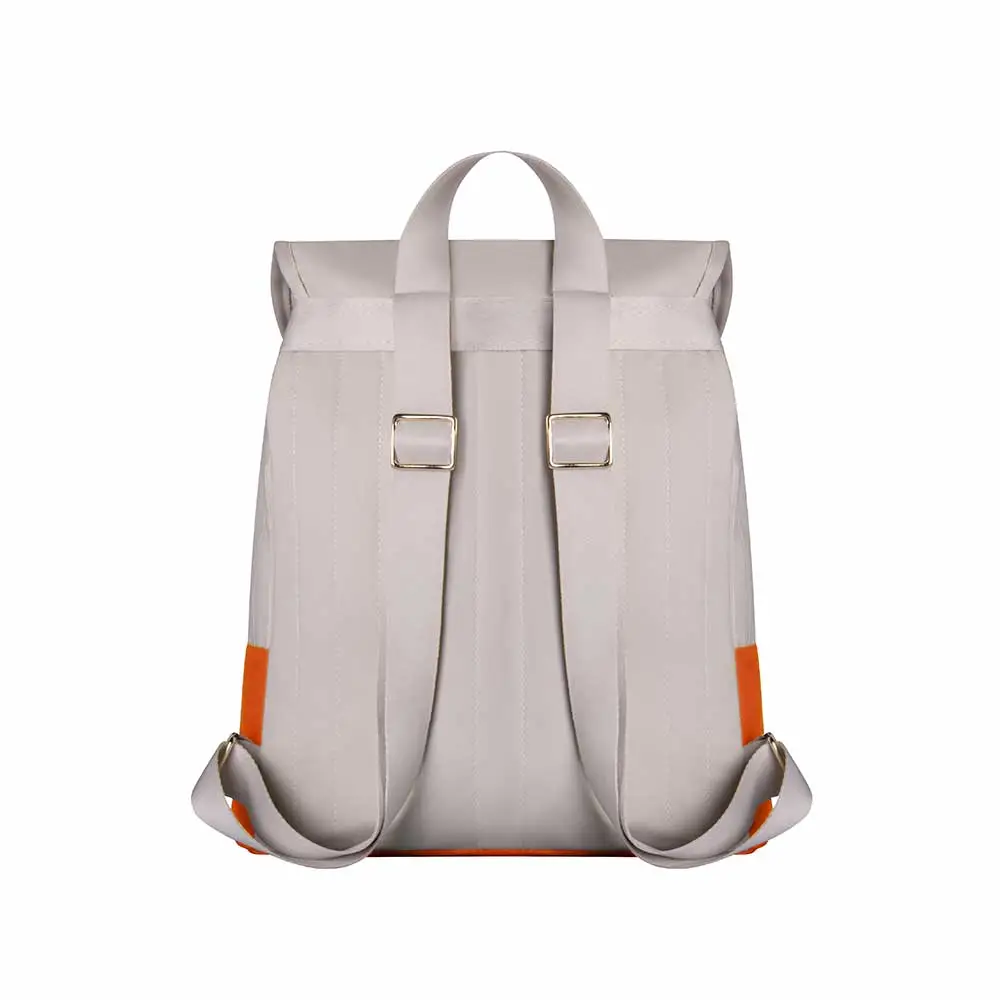 Kit Bolsa Mala e Mochila Maternidade Coleção Cores - Creme e Laranja - Miniatura 13