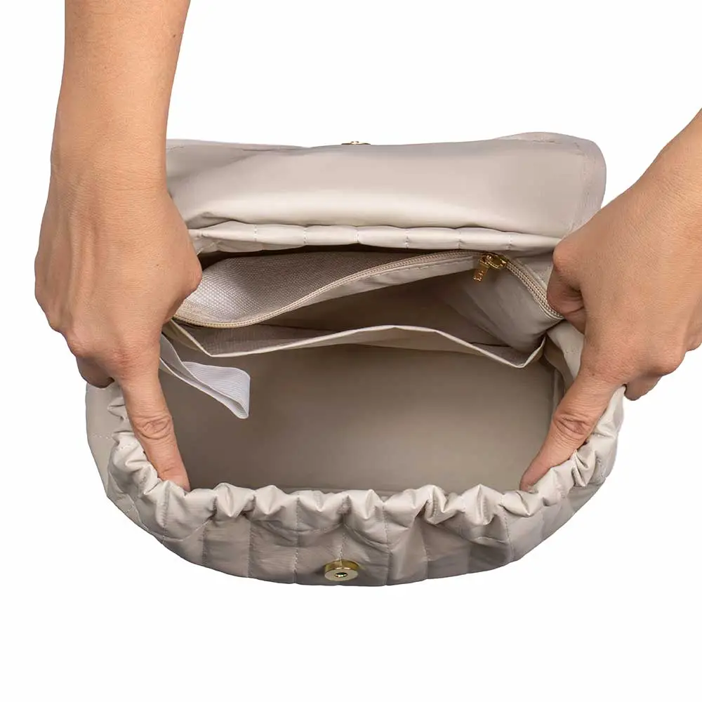 Kit Bolsa Mala e Mochila Maternidade Coleção Cores - Creme e Marsala - Miniatura 14