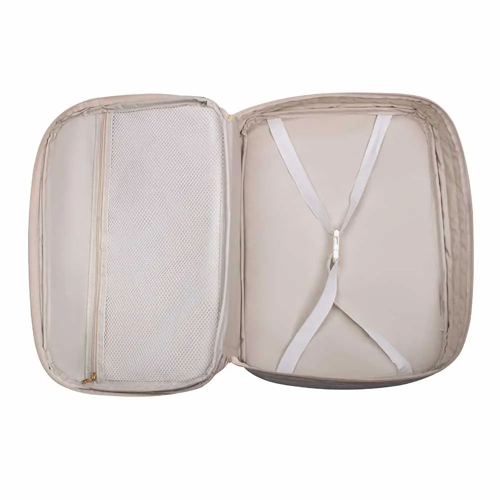 Kit Bolsa Mala e Mochila Maternidade Coleção Cores - Creme e Marsala - Miniatura 10