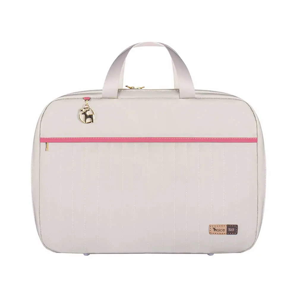 Kit Bolsa Mala e Mochila Maternidade Coleção Cores - Creme e Pink - Miniatura 7