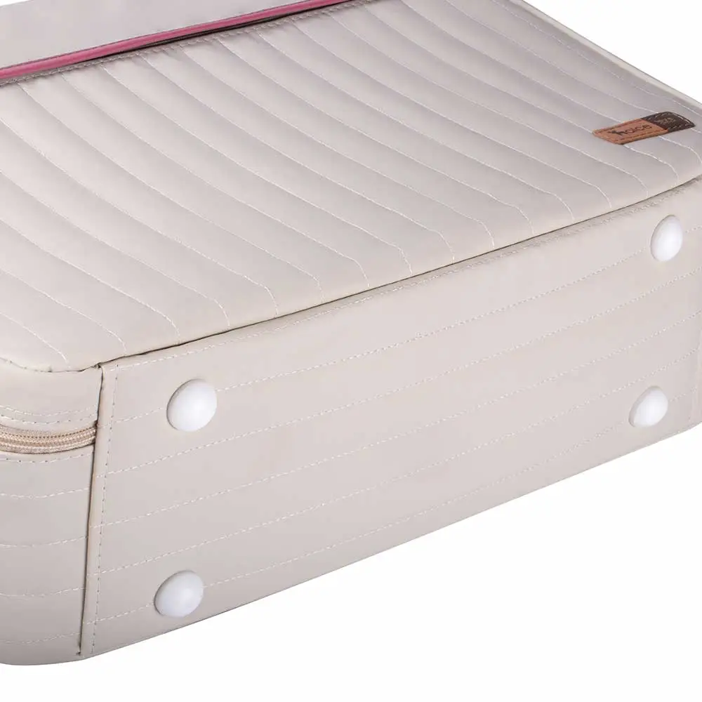 Kit Bolsa Mala e Mochila Maternidade Coleção Cores - Creme e Pink - Miniatura 8