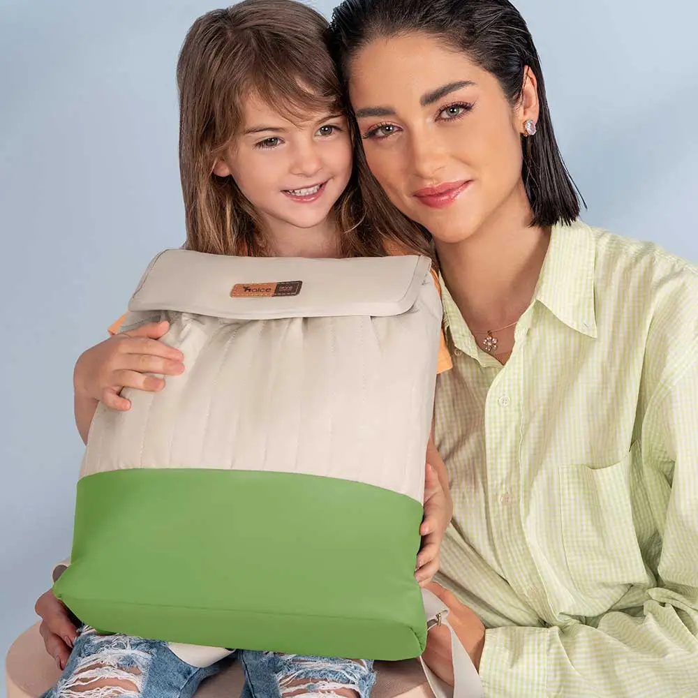 Kit Bolsa Mala e Mochila Maternidade Coleção Cores - Creme e Verde - Miniatura 20