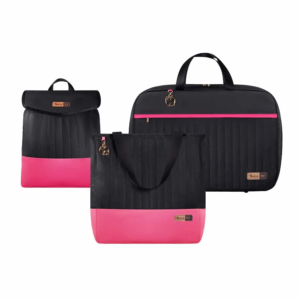 kit-bolsa-mala-e-mochila-maternidade-colecao-cores-preto-e-pink