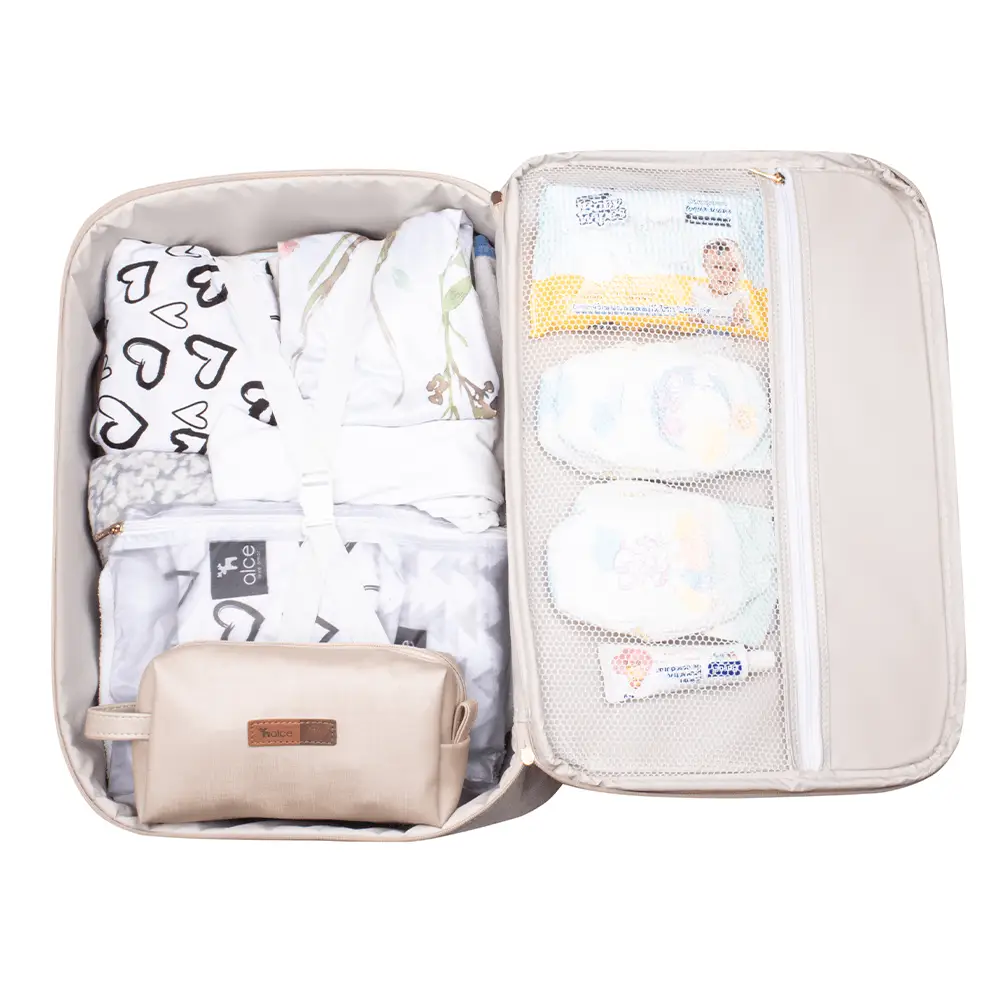 Kit Maternidade Bolsa Mala Mochila Londres Pérola - Miniatura 9