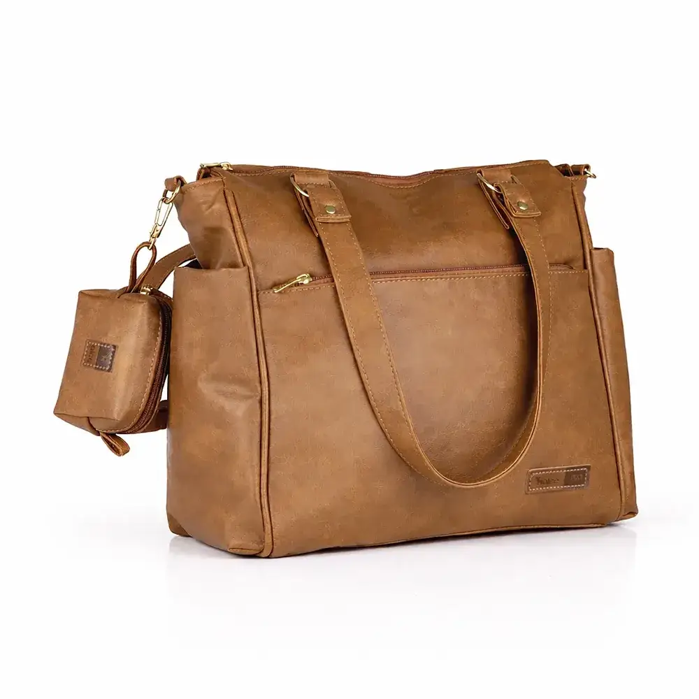 Bolsa Mochila Maternidade 2 em 1 Corah Caramelo - Miniatura 6