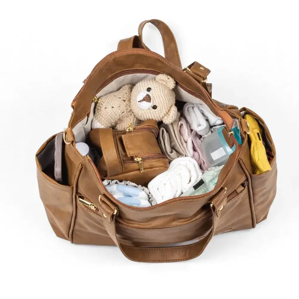Bolsa Mochila Maternidade 2 em 1 Corah Caramelo - Miniatura 8