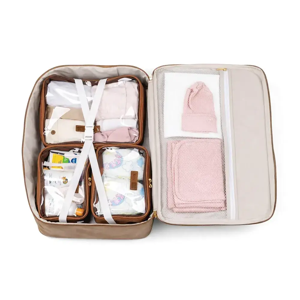 Kit Maternidade Bolsa e Mala Corah Caramelo - Miniatura 7