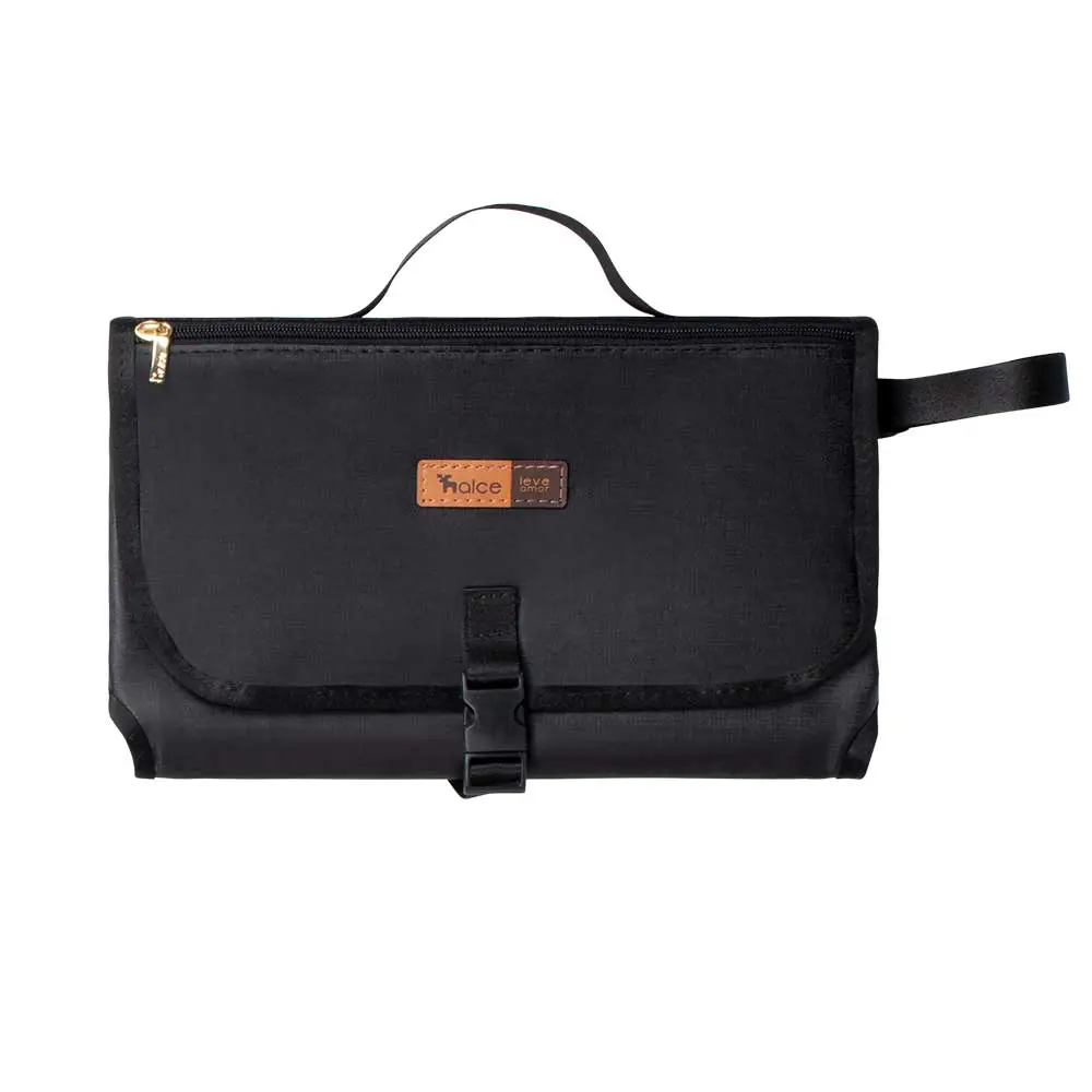 Trocador Portátil de Bebê com Porta fraldas Preto - Foto 1