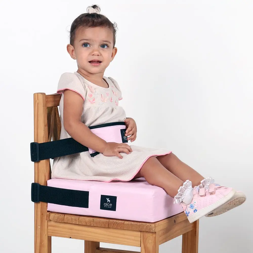 Assento De Alimentação Quadrado E Cinto Rosa - Foto 1